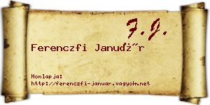 Ferenczfi Január névjegykártya